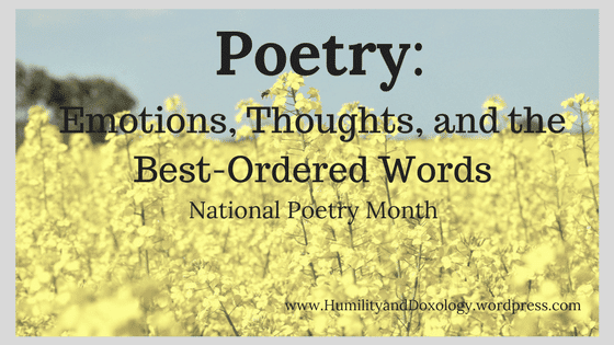 National Poetry Month, Poems, Words, Emotions, Thoughts