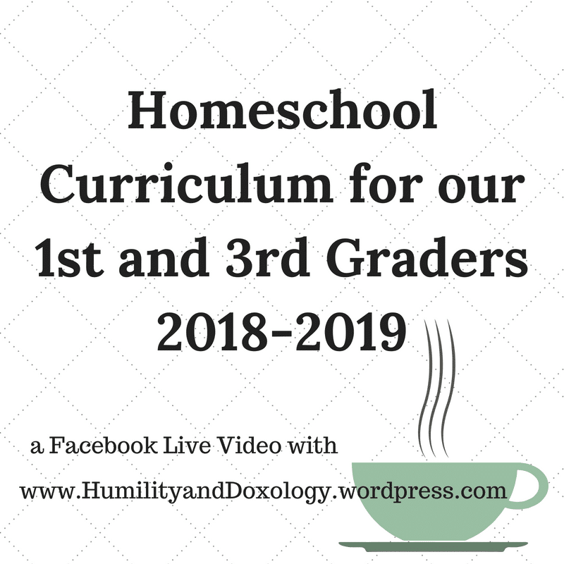 Homeschool Curriculum 1st and 3rd Grade Facebook Live