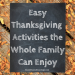 Easy Thanksgiving Projects