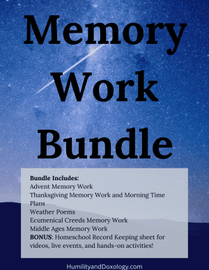Homeschool Memory Work and Morning Time Resource Pack Bundle