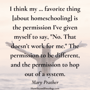 Mary Prather homeschool interview