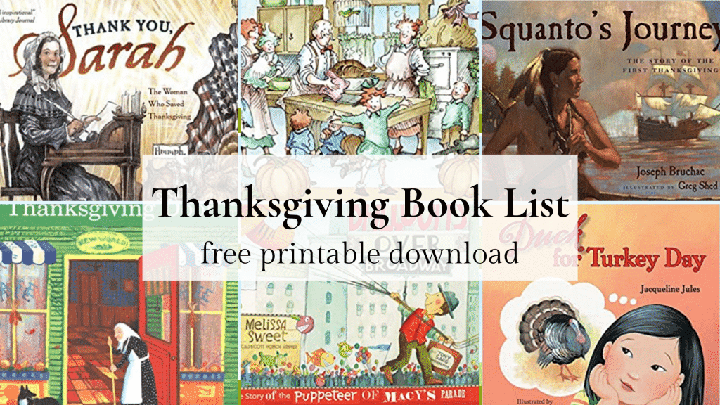 Thanksgiving Book List Printable