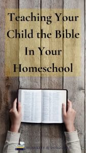 teaching your child the bible in your homeschool